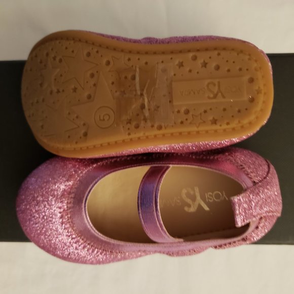 YOSI SAMRA Kids Miss Samara Sparkly Ballet Mary Jane Flat Shoes Size 5C - Picture 5 of 9